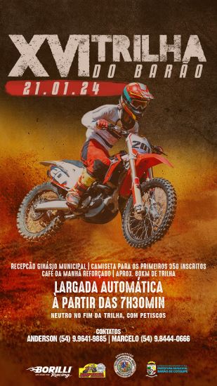 Moto Clube Saudades promove a 18.° edição de passeio com moto de trilha no  interior - Município de Saudades